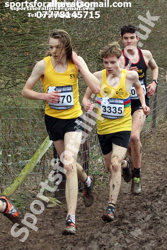 Mens under-17s, 2020 British Athletics Inter Counties Cross Country Champs., Prestwold Hall, Loughborough. Photo: David T. Hewitson/Sports for All Pics